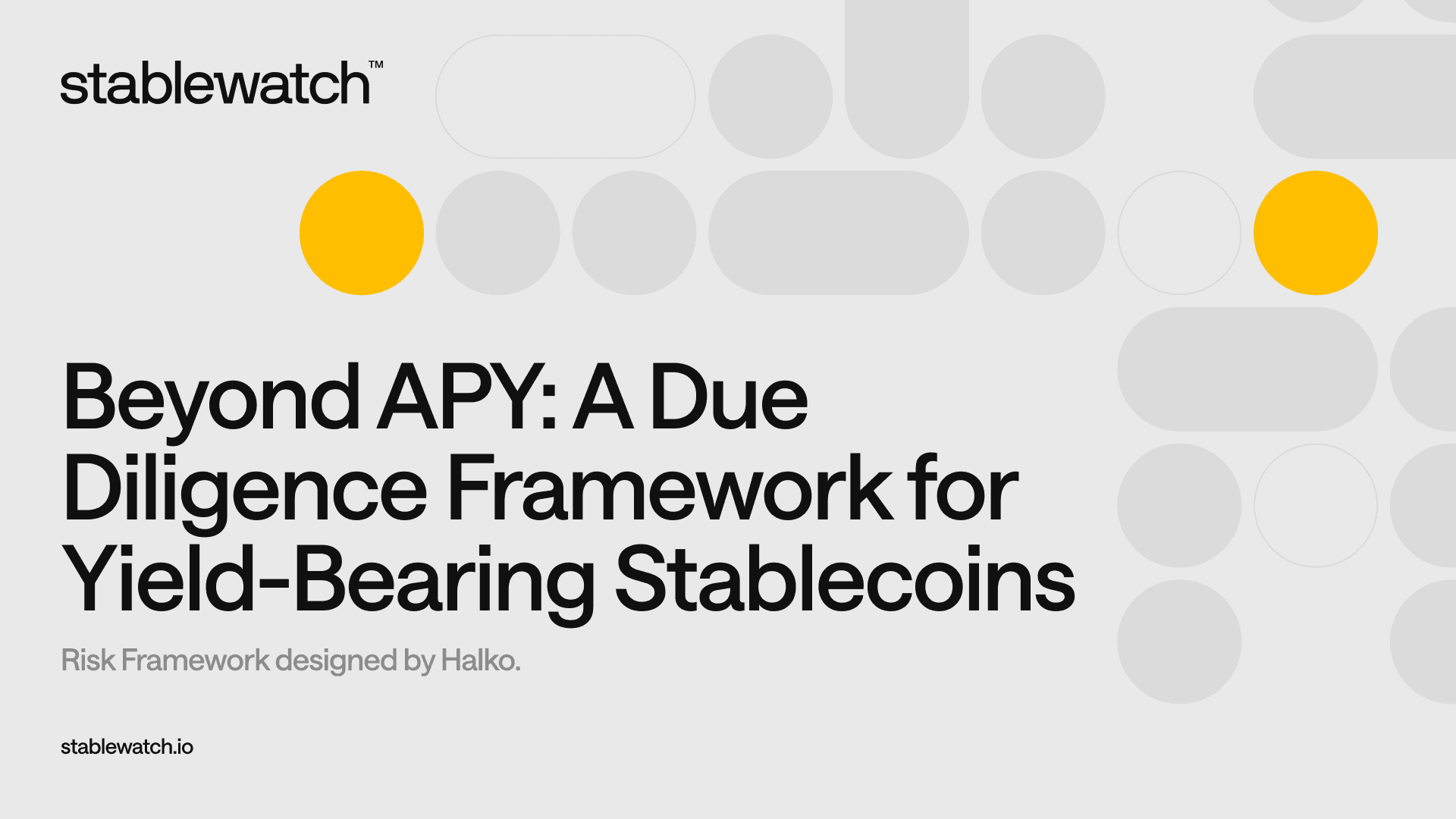Beyond APY: A Due Diligence Framework for Yield-Bearing Stablecoins